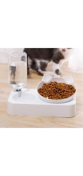 Pet cat Bowl Automatic water Feeder Dog Cat Food Bowl Water Dispenser Double Bowl Drinking Raised Stand Dish Bowls Pet supply