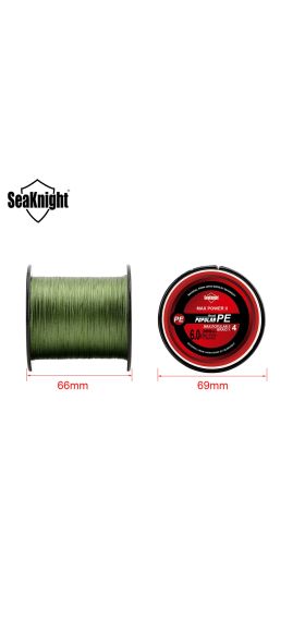 SeaKnight Brand TriPoseidon 4 Strands 300M PE Braided Fishing Line 8-80LB Multifilament Fishing Line Smooth for Carp Fishing