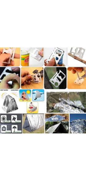 Survival kit set military outdoor travel mini camping tools aid kit emergency multifunct survive Wristband whistle blanket knife