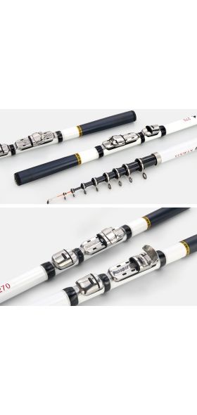 Telescopic Rock Fishing Rod Spinning fly Carp Feeder carbon fiber Pesca 3M 2.7M 2.4M 2.1M 1.8M 1.5M Mini travel Rod  Reel seat