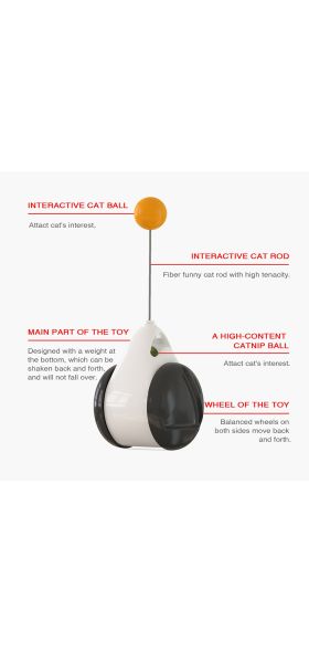 Tumbler Swing Toys for Cats Kitten Interactive Balance Car Cat Chasing Toy With Catnip Funny Pet Products for Dropshipping