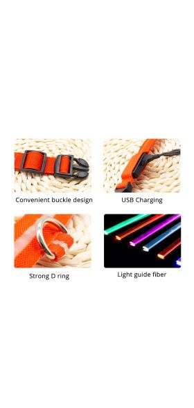 USB Charging Led Dog Collar Anti-Lost/Avoid Car Accident Collar For Dogs Puppies Dog Collars Leads LED Supplies Pet Products