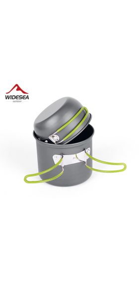 Ultralight Camping Cookware Utensils outdoor tableware set Hiking Picnic Backpacking Camping Tableware Pot Pan 1-2persons