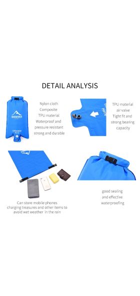 Widesea Camping Sleeping Pad Inflatable Air Mattresses Outdoor Mat Furniture Bed Ultralight Cushion Pillow Hiking Trekking
