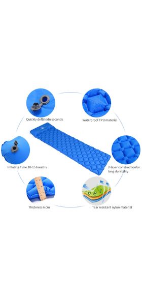 Widesea Camping Sleeping Pad Inflatable Air Mattresses Outdoor Mat Furniture Bed Ultralight Cushion Pillow Hiking Trekking