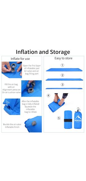 Widesea Camping Sleeping Pad Inflatable Air Mattresses Outdoor Mat Furniture Bed Ultralight Cushion Pillow Hiking Trekking