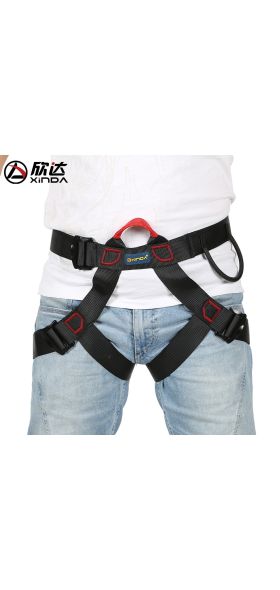 Xinda Professional Outdoor Sports Safety Belt Rock Mountain Climbing Harness Waist Support Half Body Harness Aerial Survival