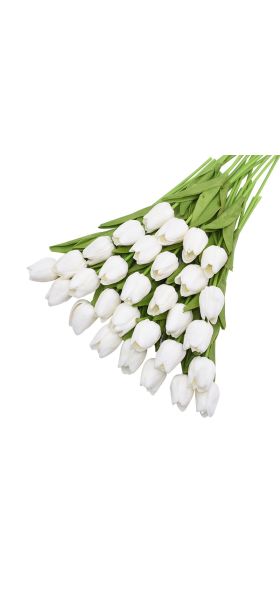 31Pcs Tulips Artificial Flower Real Touch Tulipe Flowers Fake Flowers Wedding Decoration Flowers Christmas Home Garden Decor