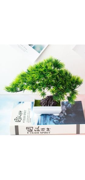 Artificial Plants Potted Bonsai Green Small Tree Plants Fake Flowers Potted Ornaments for Home Garden Decor Party Hotel Decor