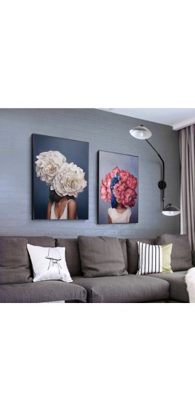 GATYZTORY 60X75cm Oil Painting By Numbers Flower and women DIY Paint by numbers On Canvas Home Decor Frameless Digital Painting