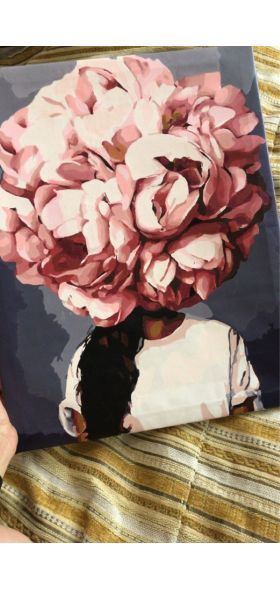 GATYZTORY 60X75cm Oil Painting By Numbers Flower and women DIY Paint by numbers On Canvas Home Decor Frameless Digital Painting