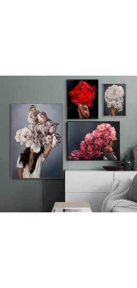 GATYZTORY 60X75cm Oil Painting By Numbers Flower and women DIY Paint by numbers On Canvas Home Decor Frameless Digital Painting