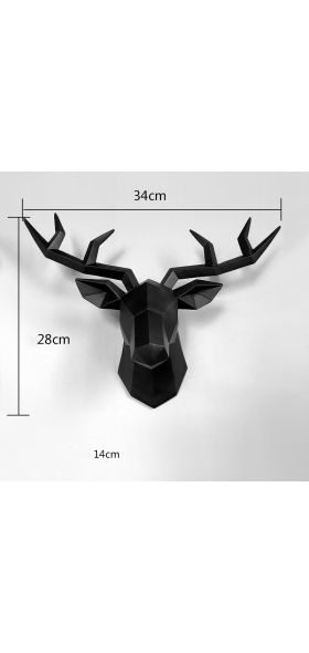 Home Decoration Accessories,3D Deer Head,Statue,Sculpture,Wall Decor,Animal Figurine Miniature,Modern,Living Room,Decorative Art