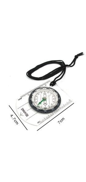 Outdoor Camping Hiking Transparent Plastic Compass Compass Proportional Footprint Travel Military Compass Tools travel kits