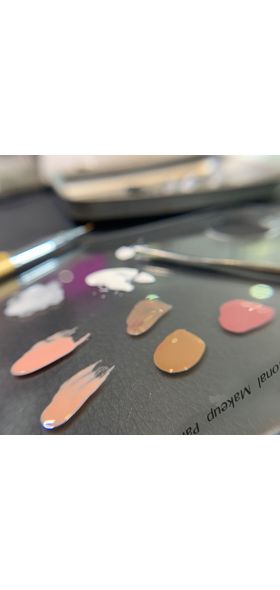 1 set Acrylic Transparent Makeup Palette Polish Gel Watercolor Oil Painting Mixer with Spatula Nail Art Salon Maicure Tools