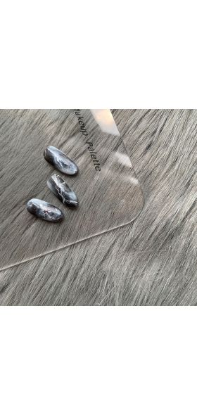 1 set Acrylic Transparent Makeup Palette Polish Gel Watercolor Oil Painting Mixer with Spatula Nail Art Salon Maicure Tools