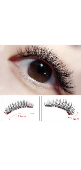 3D magnetic eyelashes With 3/4 Magnets handmade makeup Mink eyelashes extended false eyelashes Reusable false eyelashes Dropship