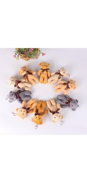 12Pcs/Lot 12cm 20 Colors Bear Plush Toys Mini Teddy Bear Dolls Small Gift for Party Wedding Present Pendant Cute Teddy Doll