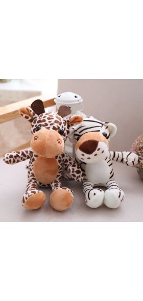 20cm Forest Animals Stuffed Doll Plush Jungle Series Animal Toy Plush Lion Tiger Leopard Giraffe Toys Kids Dolls Kids Gift