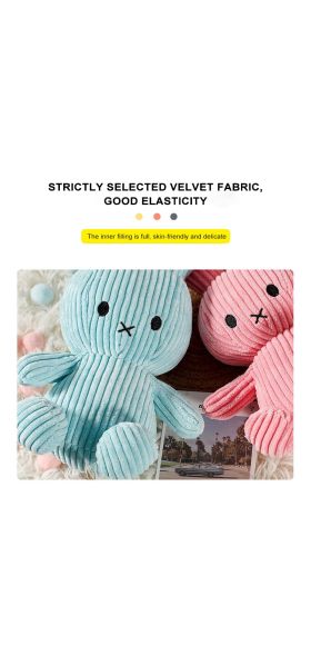 30CM Height Large Plush Bunny Doll Toys Kids Sleeping Back Cushion Cute Stuffed Rabbit Baby Accompany Dolls Xmas Gift