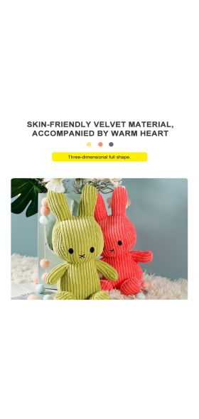 30CM Height Large Plush Bunny Doll Toys Kids Sleeping Back Cushion Cute Stuffed Rabbit Baby Accompany Dolls Xmas Gift