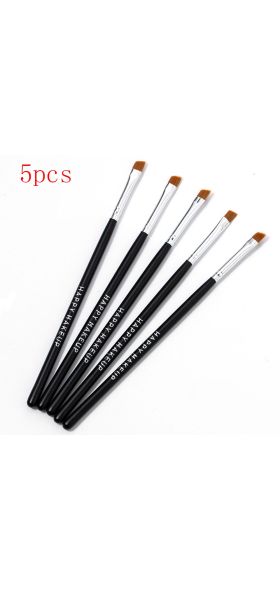 5Pcs Professional Black Eyebrow Inclined Flat Angled Brush Makeup Tool Wooden Pole Eyeliner Eyeshadow Eye Brow Women Cosmetic
