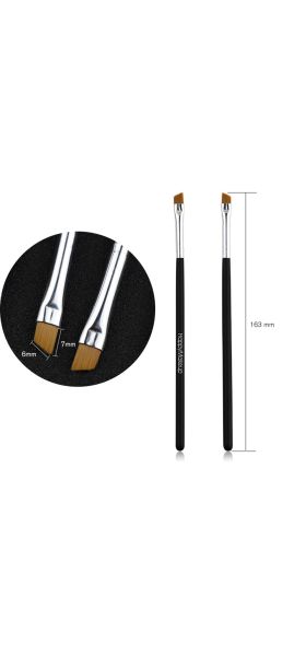 5Pcs Professional Black Eyebrow Inclined Flat Angled Brush Makeup Tool Wooden Pole Eyeliner Eyeshadow Eye Brow Women Cosmetic