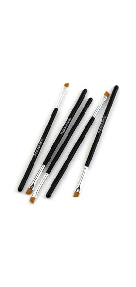 5Pcs Professional Black Eyebrow Inclined Flat Angled Brush Makeup Tool Wooden Pole Eyeliner Eyeshadow Eye Brow Women Cosmetic
