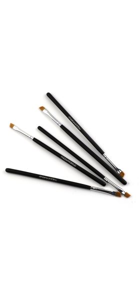 5Pcs Professional Black Eyebrow Inclined Flat Angled Brush Makeup Tool Wooden Pole Eyeliner Eyeshadow Eye Brow Women Cosmetic