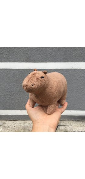 6.5'' Reallilfe Capybara Plush Toy Cute Brown Capybara Plush Doll Fluffy Stuffed Animals Boys Birthday Gift Kids Home Decor