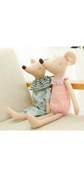 Cute Baby Mouse Plush Toys Stuffed Animal Mouse Dolls Lovely Rat With Clothes Kids Birthday Gifts Toys for Boys Girls