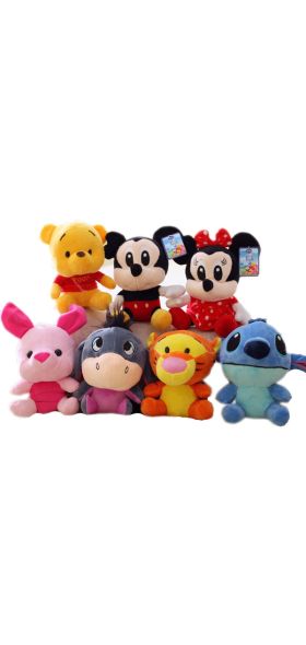 Disney Cartoon Stuffed Animals Plush Toys Winnie the Pooh Mickey Mouse Minnie Dolls Lilo Stitch Piglet Christmas Gifts For Kids