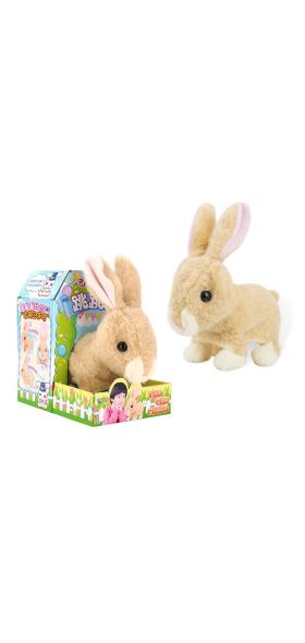 Robot Rabbit Toy Electronic Rabbit Plush Pet Walking Jumping Interactive Animal Toys For Children Birthday Gifts
