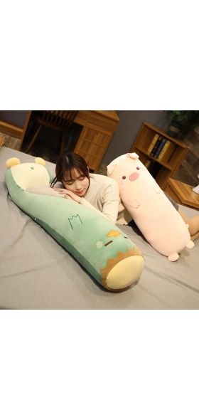 Cartoon Animal Dinosaur Pig Bunny Teddy Bear Husky Duck Plush Toys Stuffed Soft Long Sleep Pillow Doll Cushion Kids Girls Gift