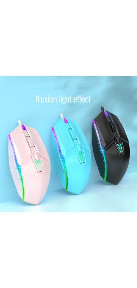 Mute Wired Gaming Mouse 1600 DPI Optical 6 Button USB Mouse With RGB BackLight Mute Mice For Desktop Laptop Computer Gamer Mouse