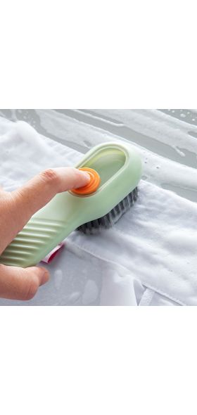 Multifunction Auto Soap Shoe Brushes, Long Handle Cleaner with Dispenser for Home Cleaning