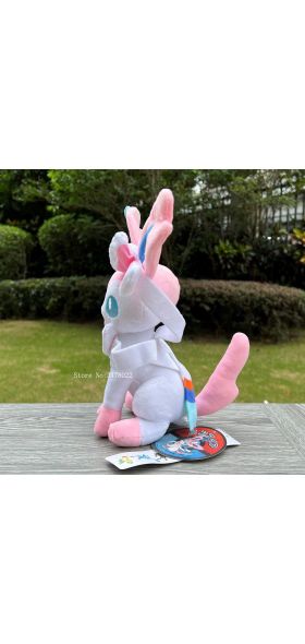 30cm New Pokemon Plush Toy Squat Sylveon Cuddly Cartoon Stuffed Animal Soft Doll Gift