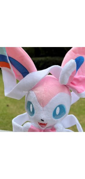 30cm New Pokemon Plush Toy Squat Sylveon Cuddly Cartoon Stuffed Animal Soft Doll Gift