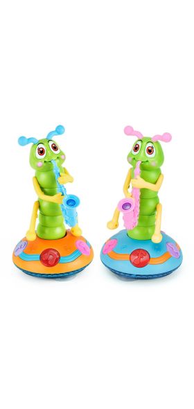 Interactive Musical Caterpillar Toy for Children | Singing, Lights, and Blowing Saxophone