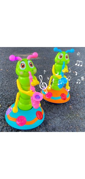 Interactive Musical Caterpillar Toy for Children | Singing, Lights, and Blowing Saxophone