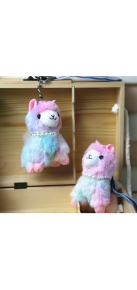 Cute Alpaca Small Pendant Doll Bamboo Charcoal Wool Plush Toy Bag Key Pendant Doll