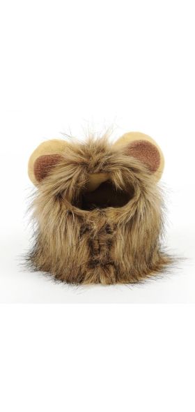 Playful Cat Wig Lion Mane Cosplay Hat - Cute Pet Clothes Cap with Ears for Dogs and Kittens