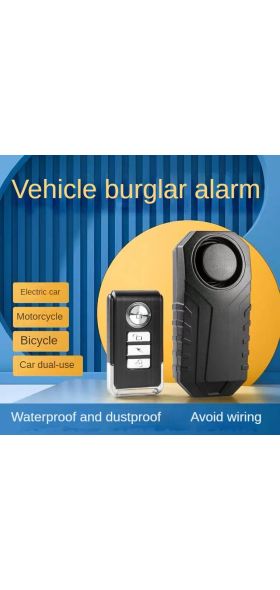 Bike Alarm Wireless Vibration Motion Sensor Waterproof Motorcycle Alarm with Remote