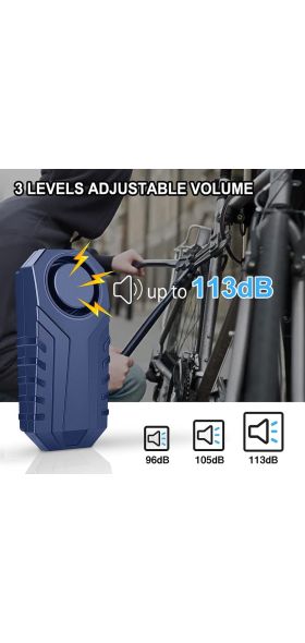 Bike Alarm Wireless Vibration Motion Sensor Waterproof Motorcycle Alarm with Remote