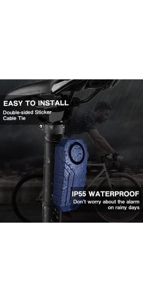 Bike Alarm Wireless Vibration Motion Sensor Waterproof Motorcycle Alarm with Remote