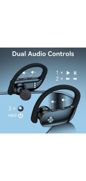 Wireless Earbuds Bluetooth Headphones 48hrs Play Back Sport Earphones with LED Display