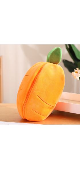 Reversible Bunny Stuffed Animal | Carrot Strawberry Plush Doll with Zipper | Cute Soft Rabbit Toy Pillow Decoration | Easter Gift for Kids and Adults