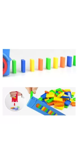 Kids Games Domino Train Toy ,Automatic Dominoes Train Set Toys with Sound & Light for ages 5-7,Creative Educational outdoor toys for kids