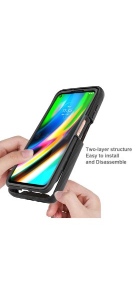 Hybrid Rugged Armor 2 in 1 PC + TPU Shockproof Case for Motorola Moto G9 Plus G9 Play G8 Power Lite One Fusion G 5G Plus Stylus