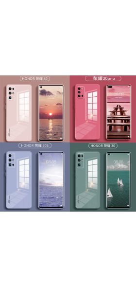 Luxury Liquid Tempered Glass Case For HuaWei P40Pro Plus P30Pro Mate 40 Pro Mate 30Pro Cover Hybrid Soft Frame Case Cover